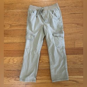 Old Navy Cargo Pants Boys 5T Khaki Drawstring Pockets Stretch Casualwear
